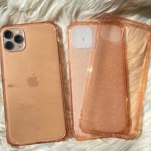 iPhone 11 Pro Max Pink/Peach Clear Phone Case